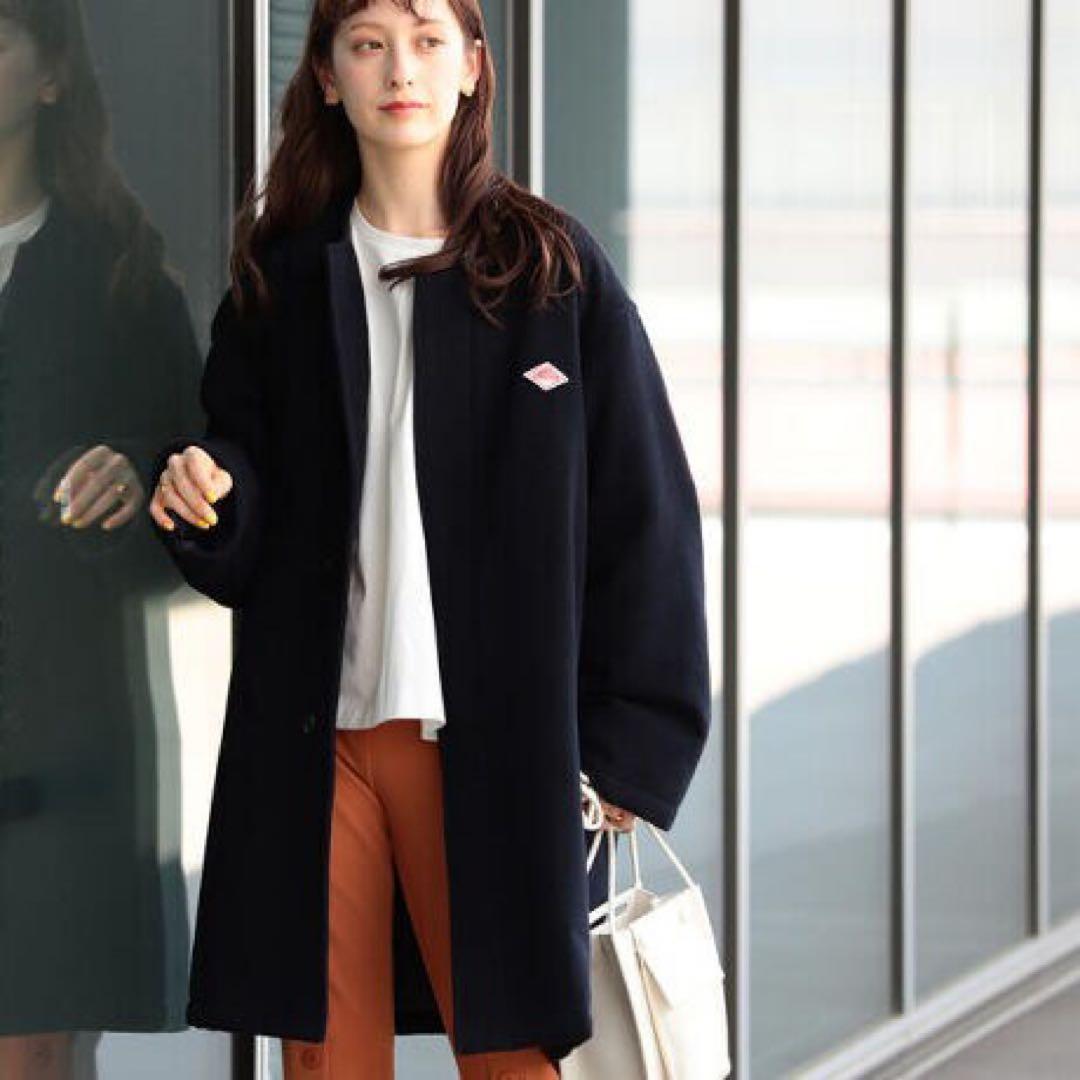 DANTON × Ray BEAMS 別注 ノーカラー ダウンコート