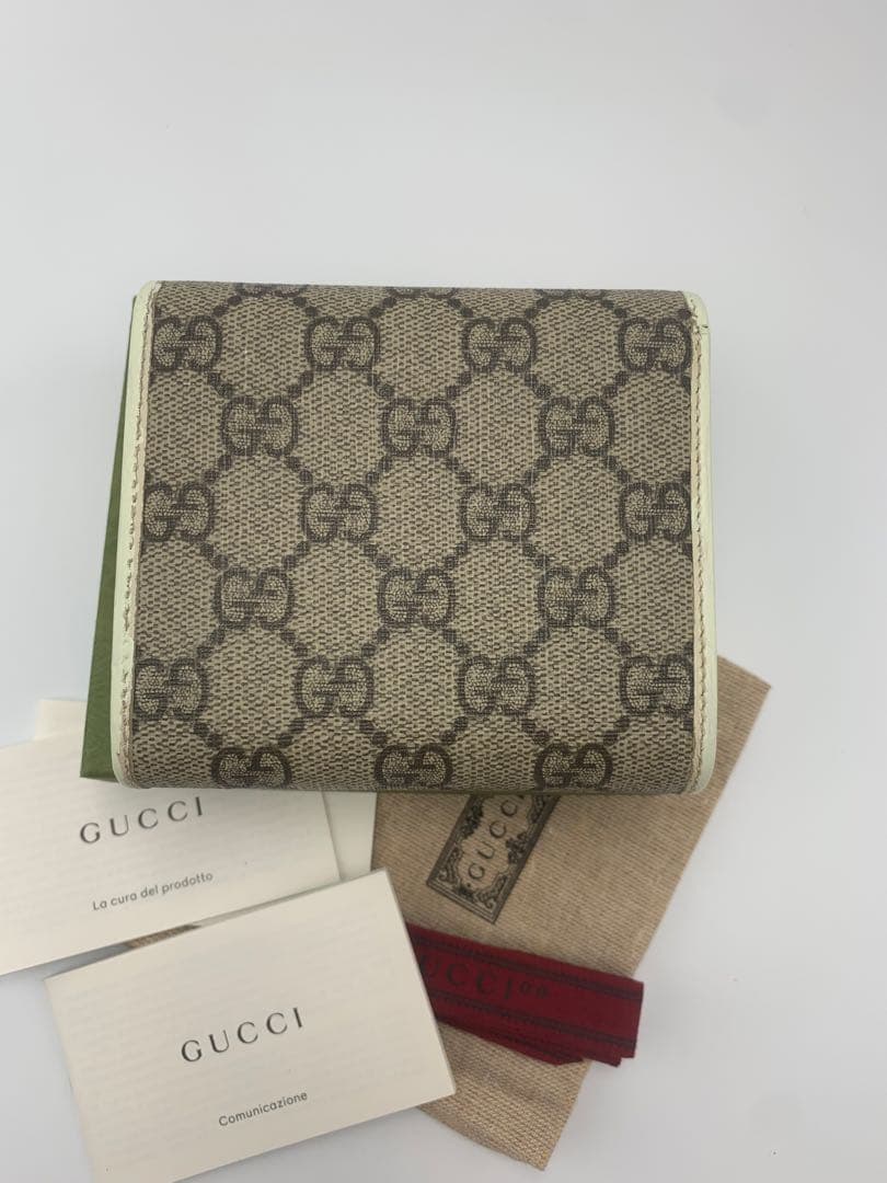 GUCCI グッチ 二つ折り財布 ホースビット GGスプリーム 金具 ロゴP55