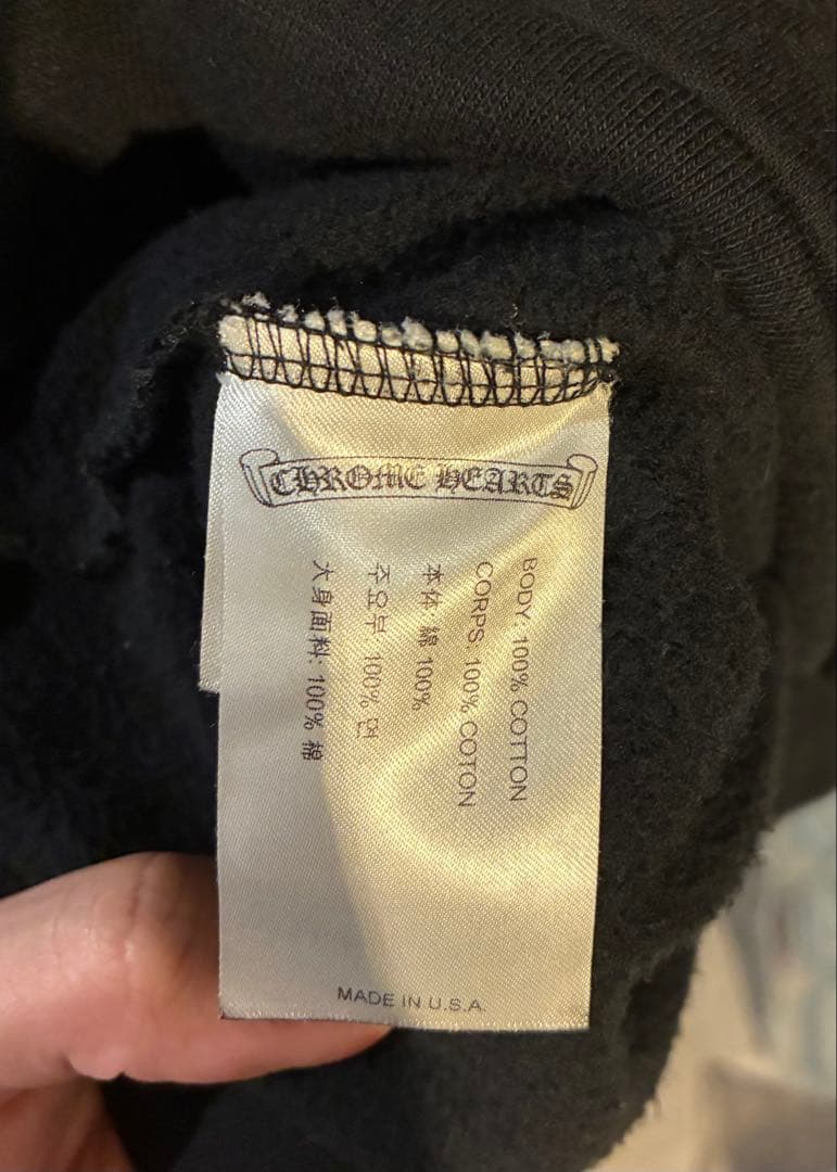 トップス CHROME HEARTS Floral Cross Hoodie L