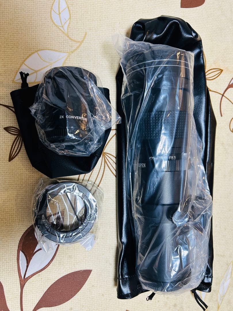 420-800mm望遠レンズ！2倍コンバータ付！袋付き！