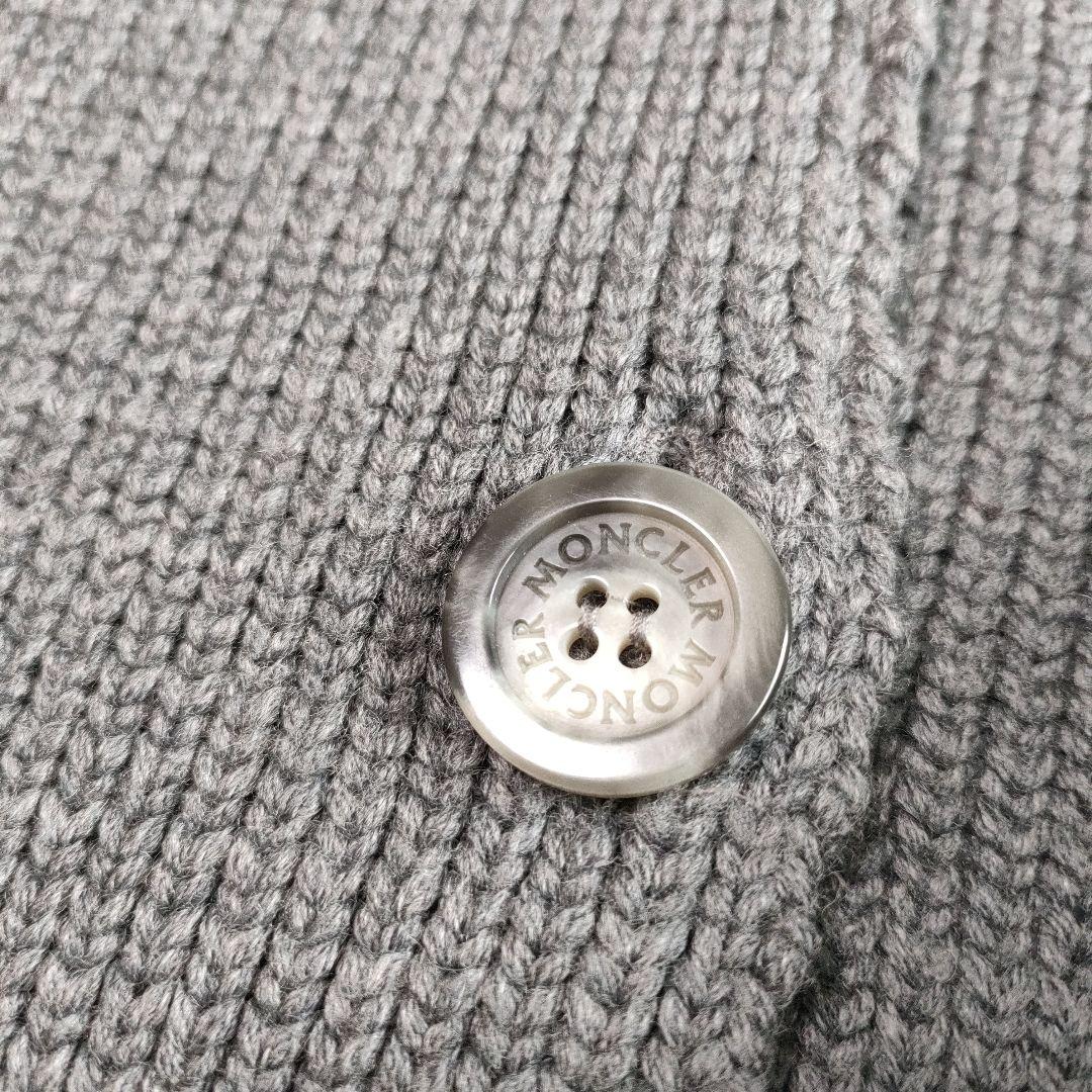 MONCLER ダブルボタンニット 襟ダウン　カーディガン　グレー