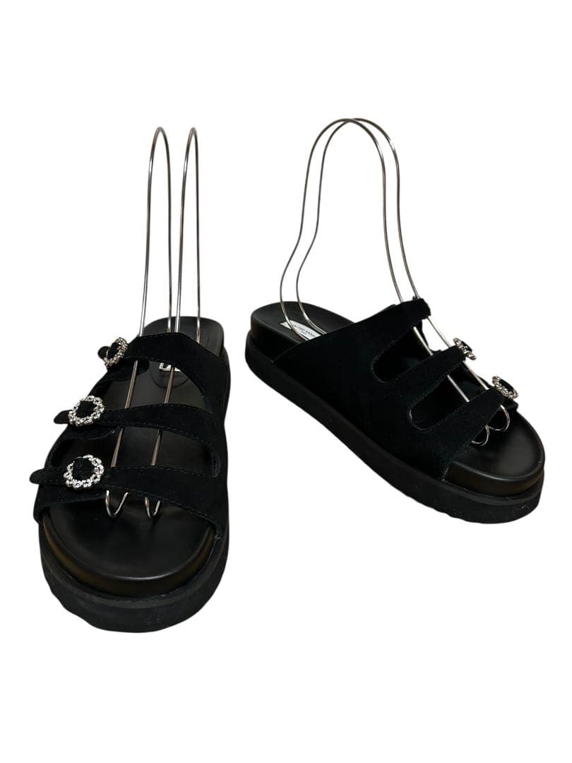 ユナイテッドアローズ 3ライン スエード ミュール サンダル 美品