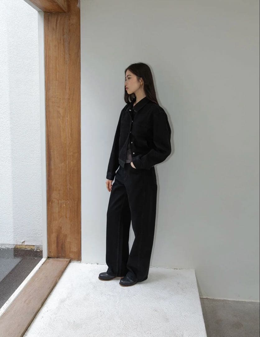 【OHOTORO】Loom Black Jeans