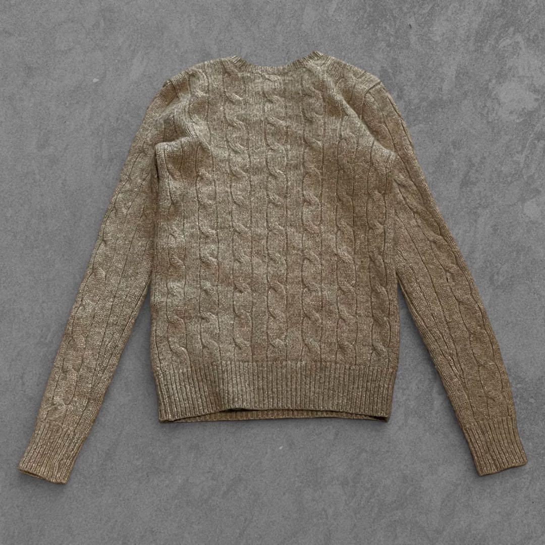 ラルフローレン RALPH LAUREN ボタントリムケーブルニットセーター S