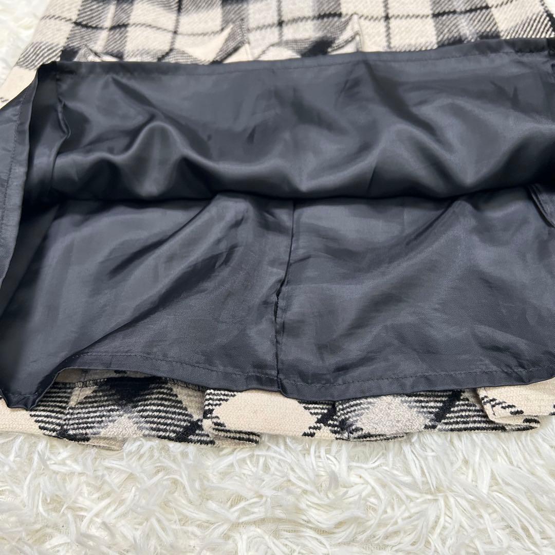 バーバリーブルーレーベル　チェックミニワンピース　プリーツ　ロゴ刺繍　38 M