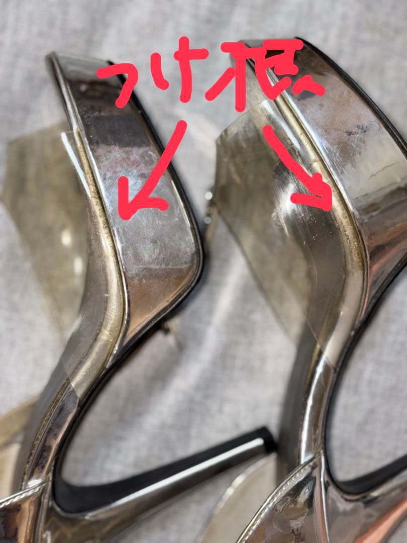 【BBJ公式】ベストボディジャパンヒール シルバー 24cm アンクルバンド付き