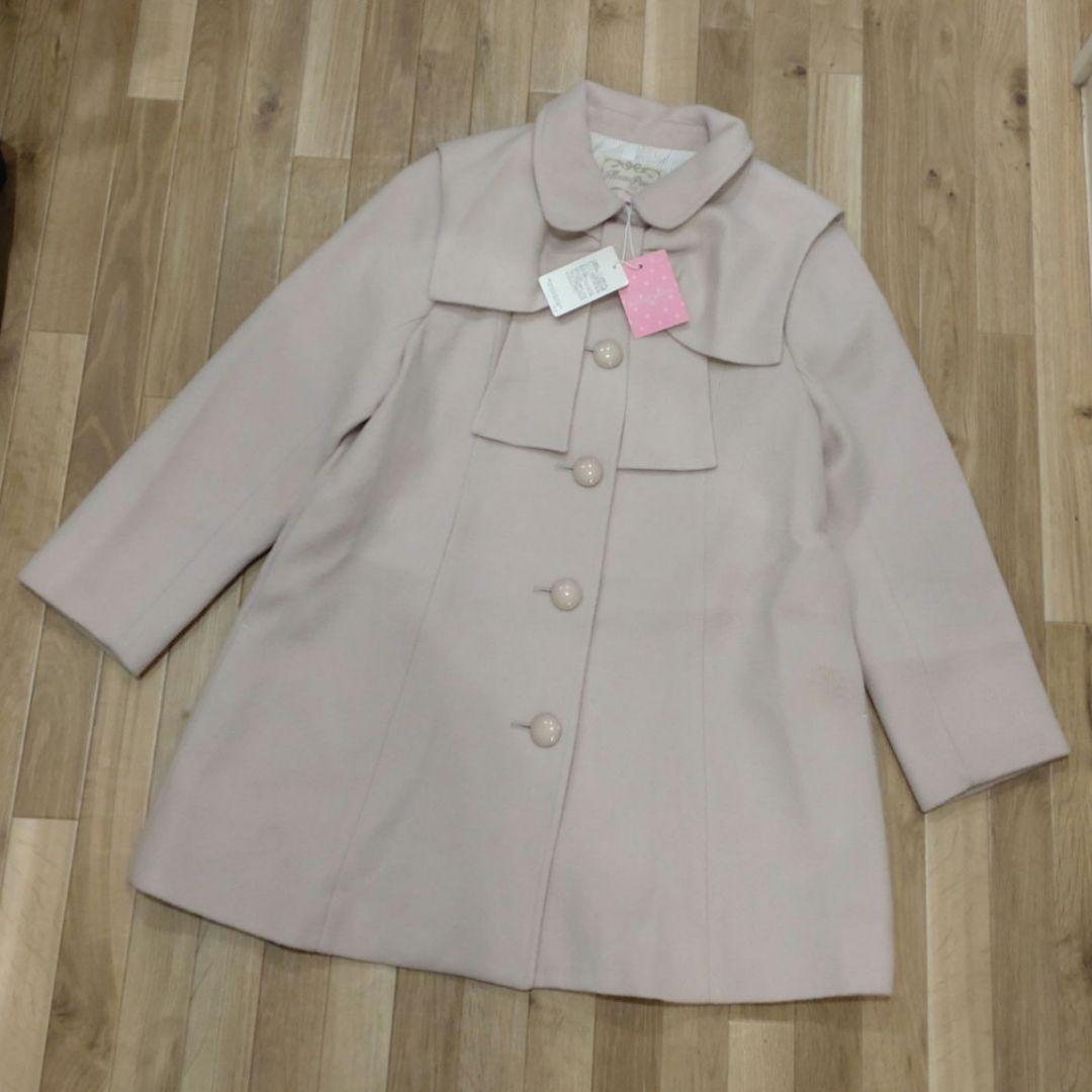 新品タグ付 mezzo piano junior リボンケープ付きコート S