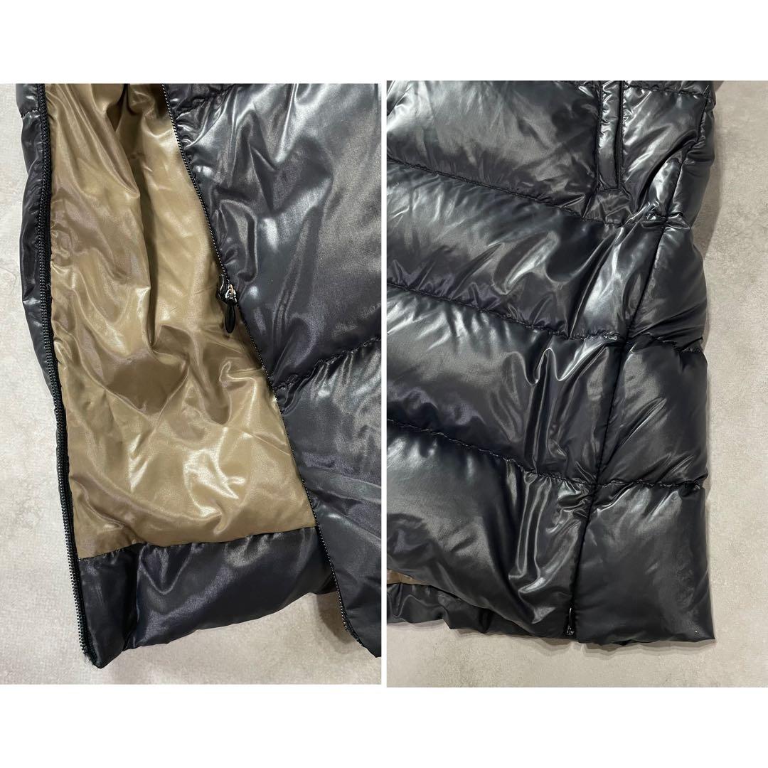 大きいサイズ✨デュベティカ ロングダウンコート 44 黒 フード ファー 2XL