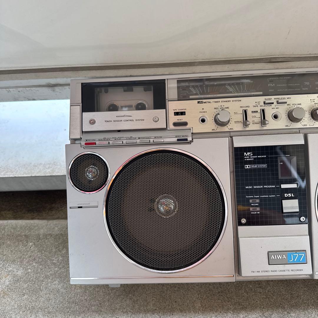 Aiwa J77 ラジカセ シルバー
