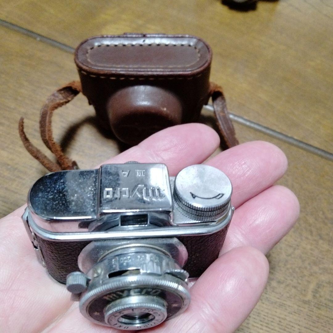 豆カメラ　アンティーク　Mycro II カメラ と　MINETTA豆カメラ