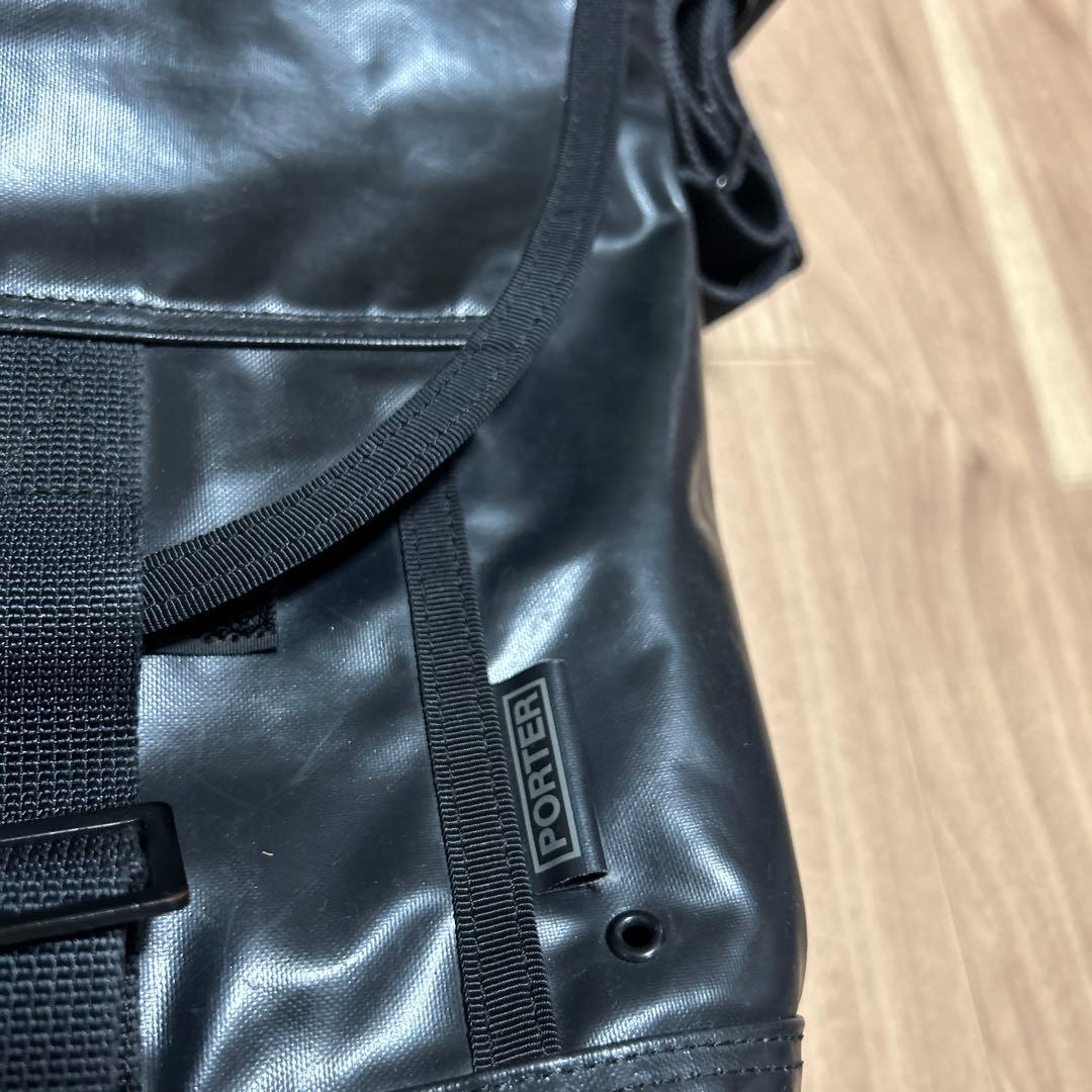 old porter ポーター　メッセンジャーバッグ　黒　ブラック　古着　90s