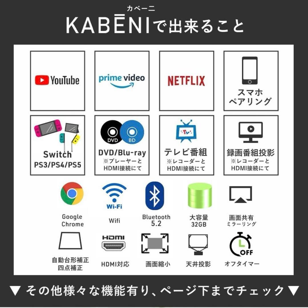 UENO-mono モバイルプロジェクター カベーニ 付属品、箱全て込み