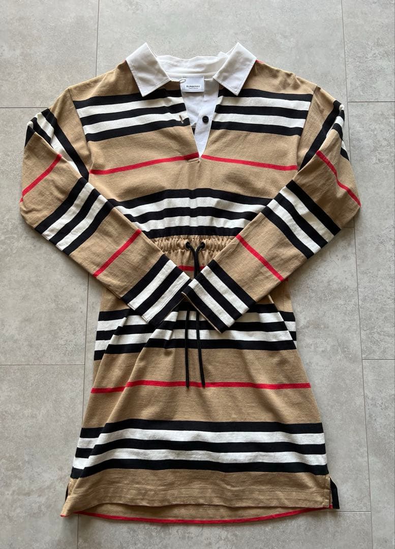 山*崎様 BURBERRY ストライプ 長袖ポロシャツ