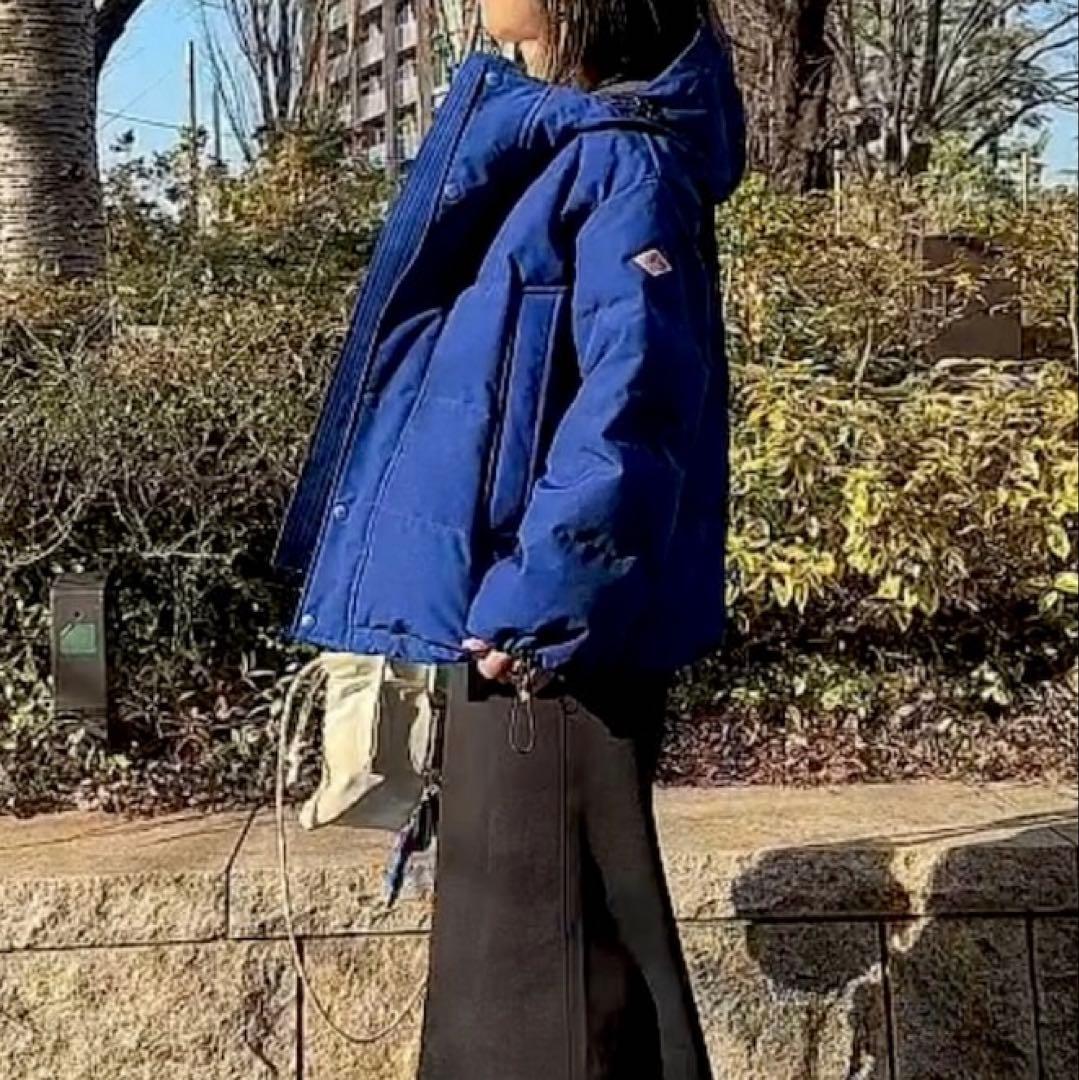 ダントン フード付き ダウンジャケット 撥水 Bshop 近年モデル 青