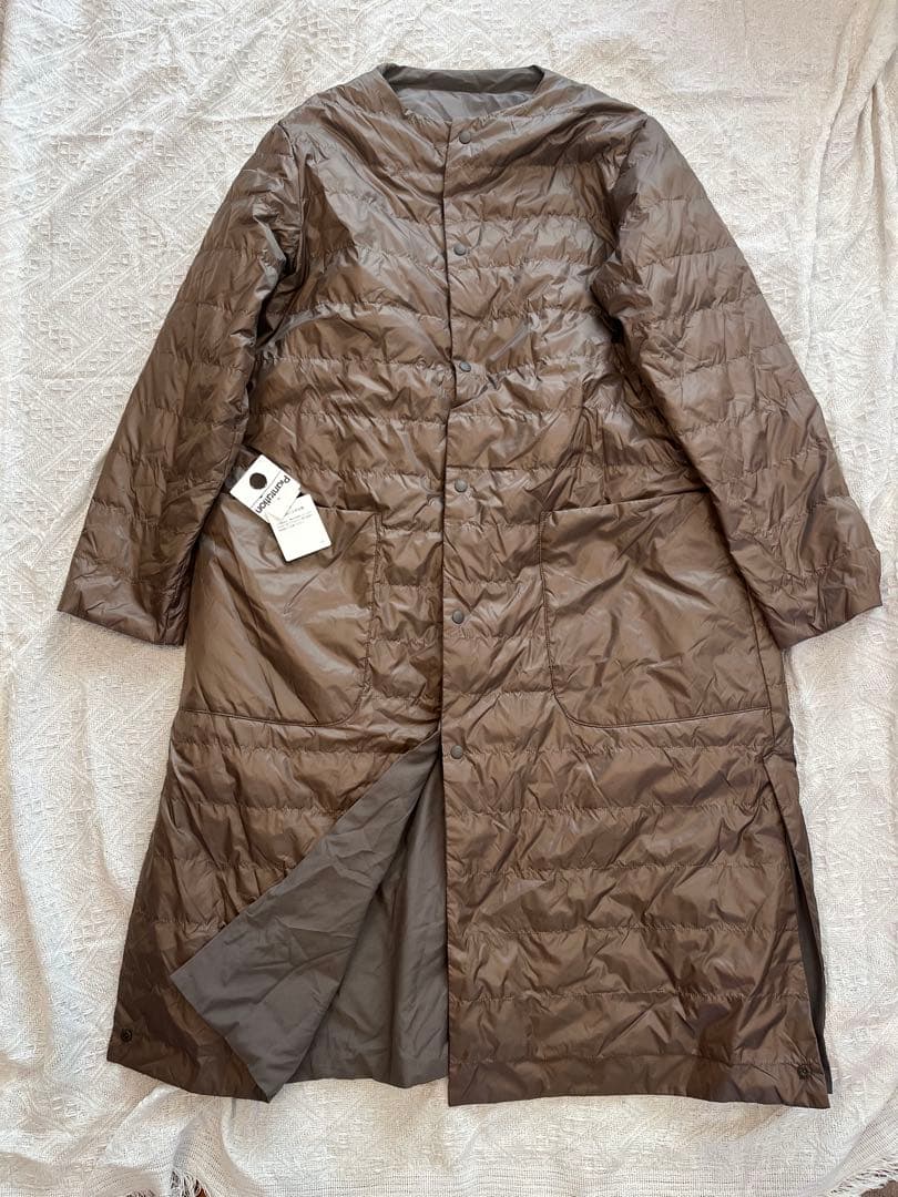 タグ付き新品　Plantation ノーカラーライトリバーダウンコート