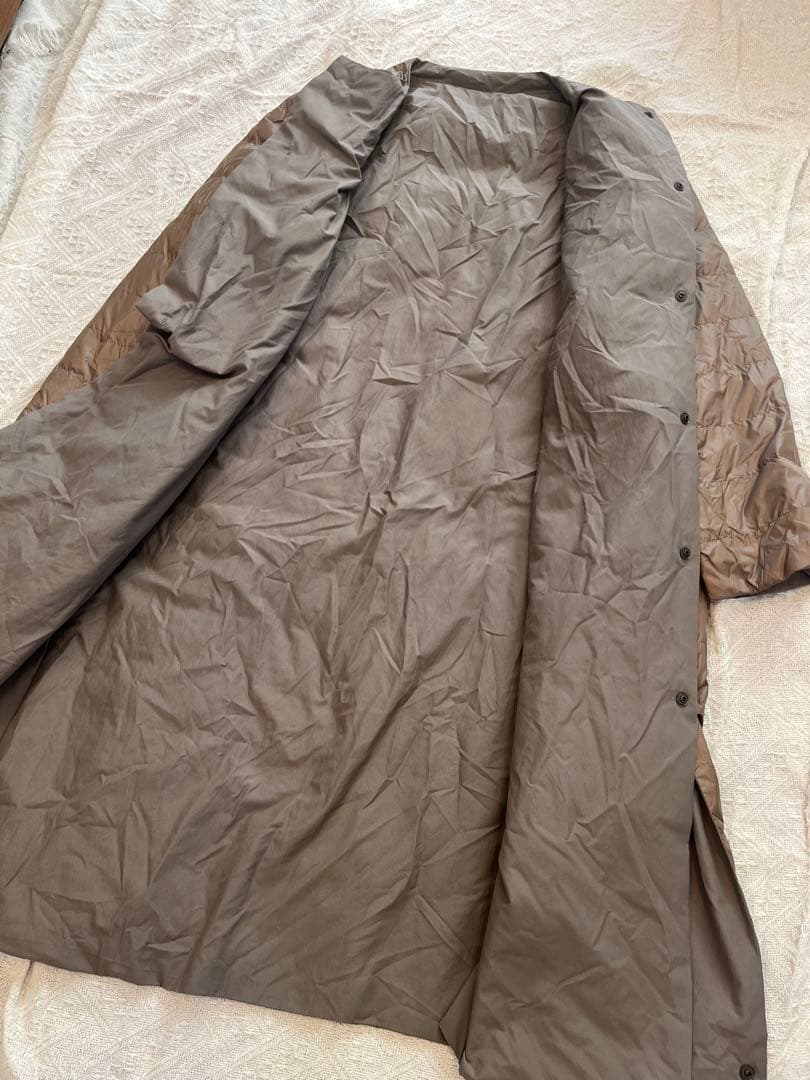タグ付き新品　Plantation ノーカラーライトリバーダウンコート