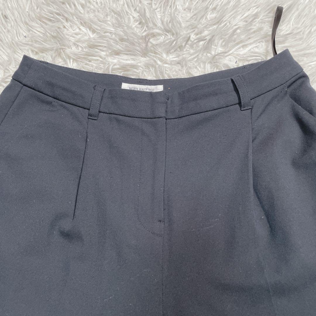 ナチュラルビューティベーシック　ノーカラー　セットアップ　スーツ　ネイビー　M