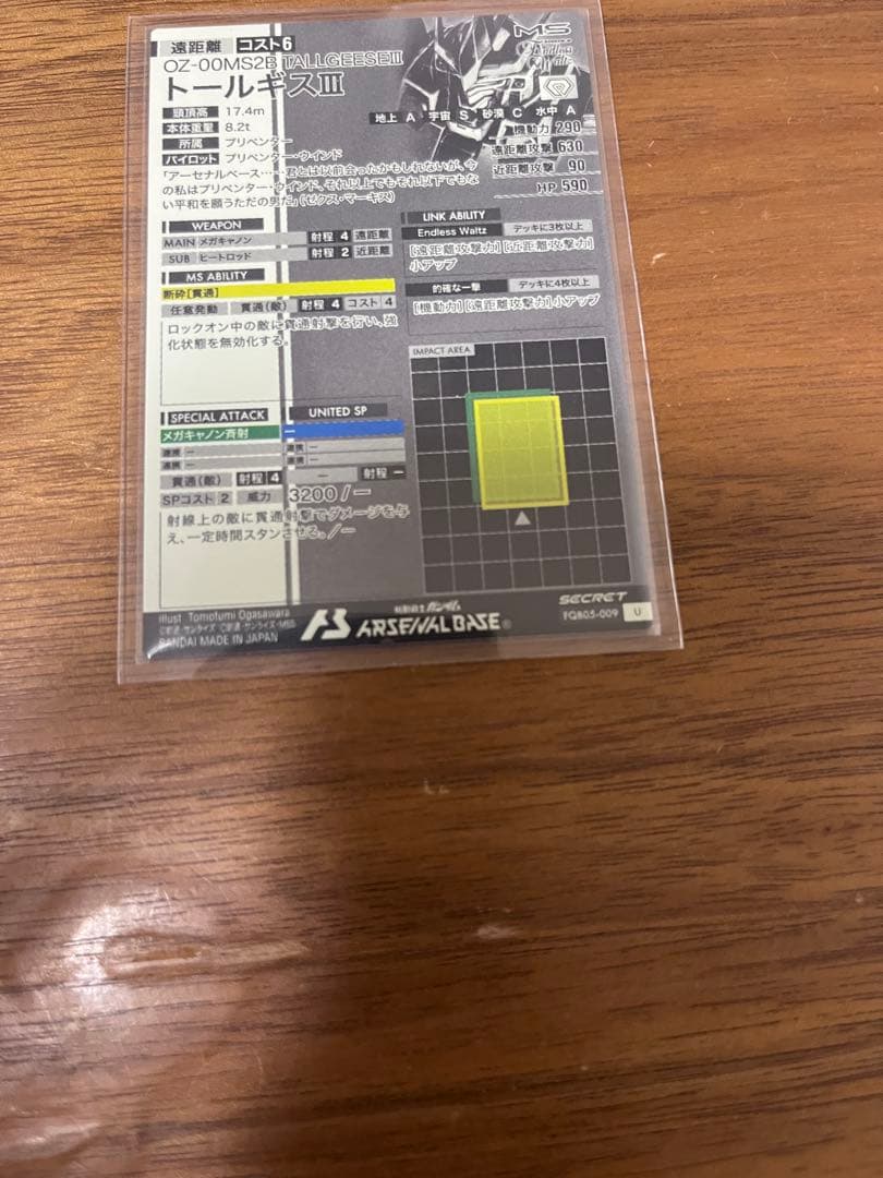 匿名配送　アーセナルベース FQブースター トールギスⅢ シークレット ゼクス