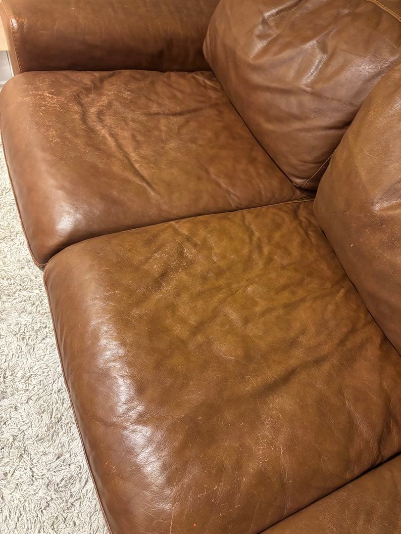 unicoブラウンレザー ソファセット　 ３人掛け２人掛け１人掛け