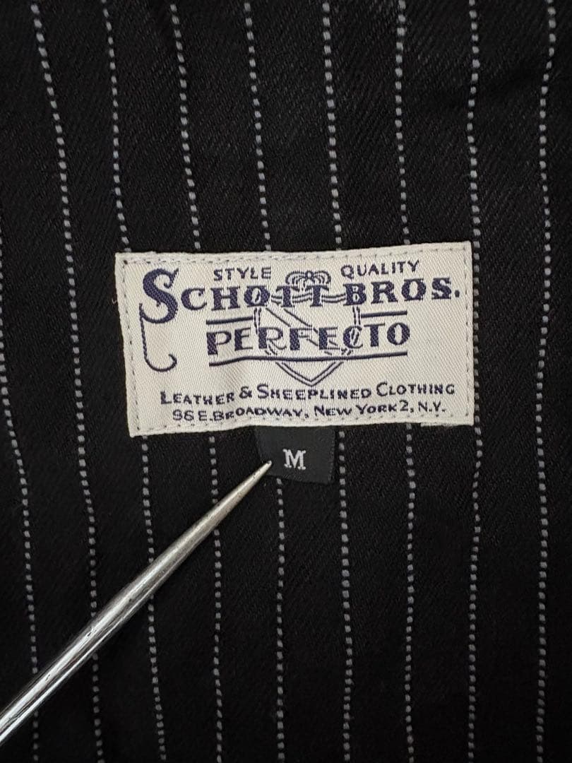 Schottショットオールドヒッコリー オーバーオール　ブラック　Mサイズ