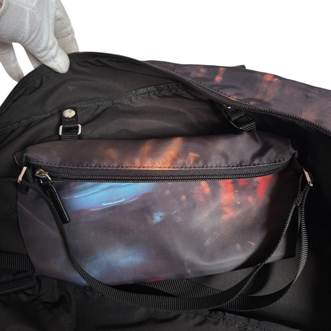 【未使用級】アニエスベー 2way ボストンバッグ フォトプリント 夜景 大容量