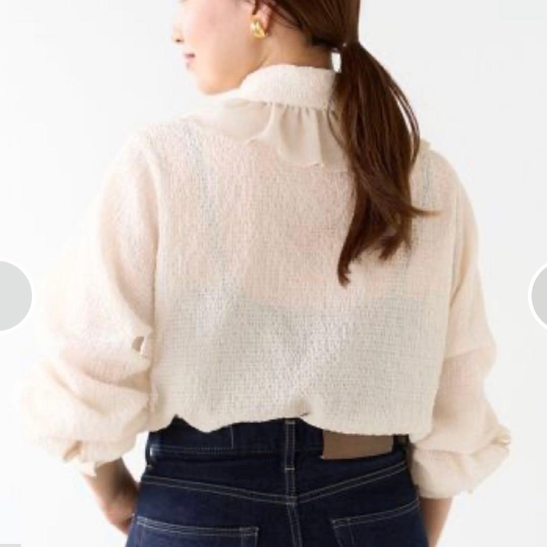 美品 23AW◆イエナ ボリュームカラーブラウス 長袖 ベージュ