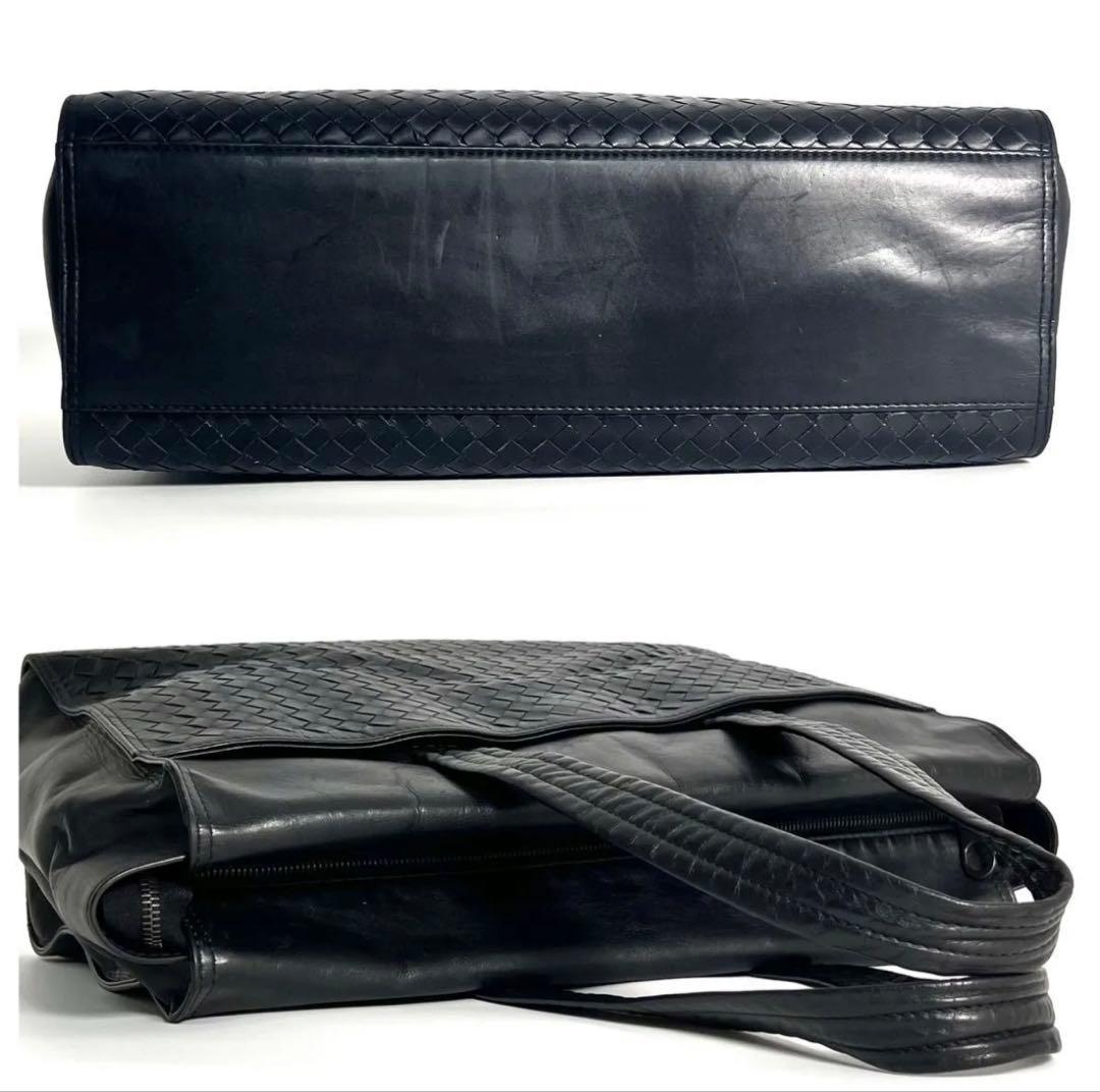 【美品】 Bottega Venetaトートバッグ オールレザー ブラック黒