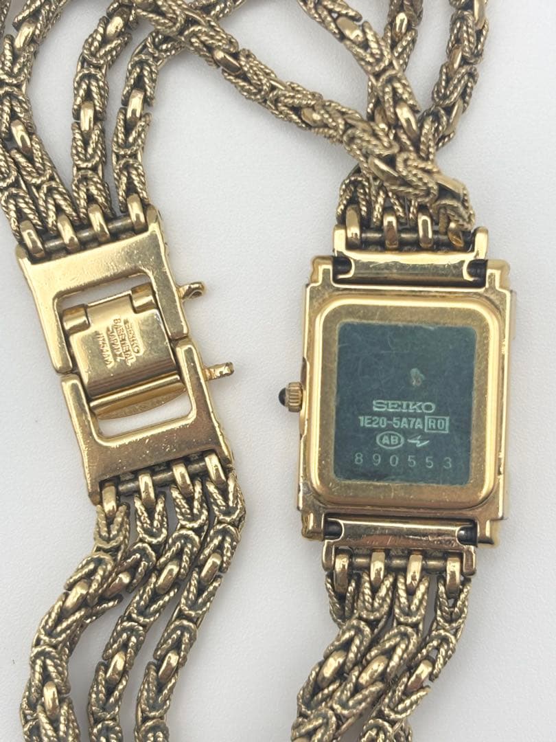 SEIKO セイコー 1E20-5A7A レディース腕時計 ゴールド スクエア型