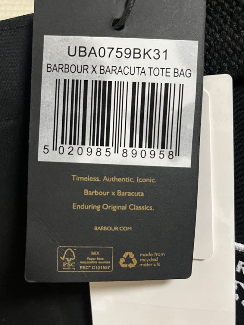 Barbour × BARACUTA バブアー　バラクーダ　トートバッグ