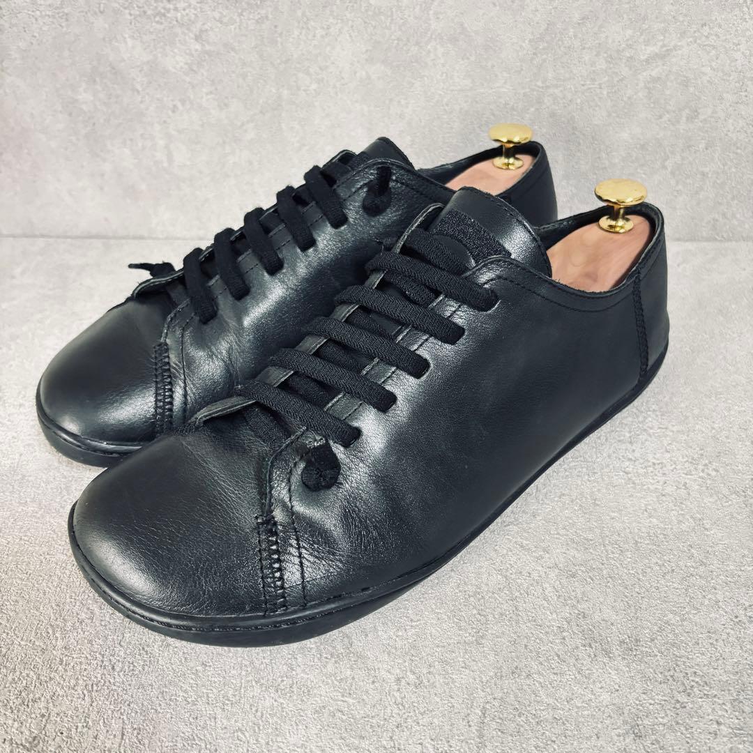 カンペール スニーカー レースアップ 黒26.5 27 レザー