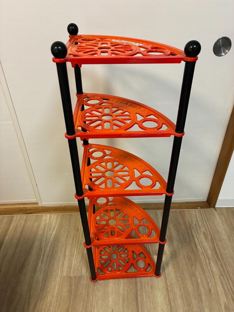 む*ぎ様 ルクルーゼ　ポットスタンド5段　Le Creuset オレンジ 鋳物ホ