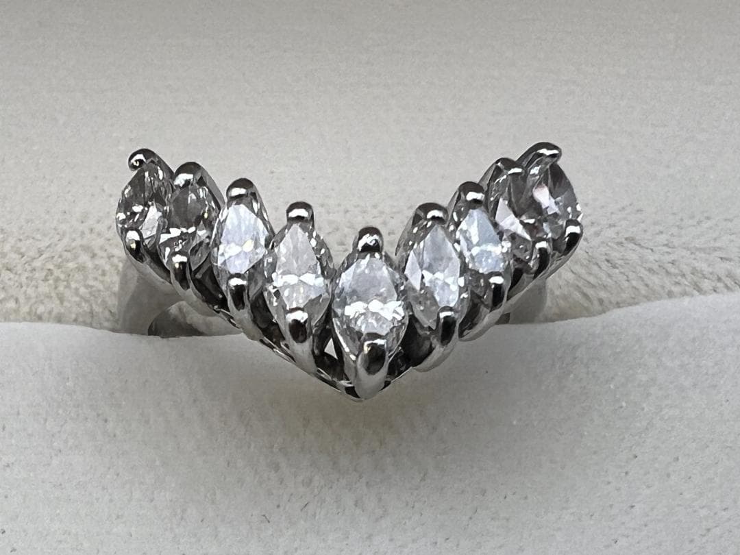 【ととろ】PT900　ダイヤモンブイカット　リングD1.00ct6.5g