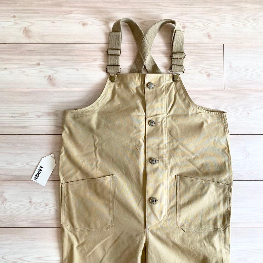 未使用タグ付 KEIMEN カイメン つなぎ オーバーオール M ベージュ