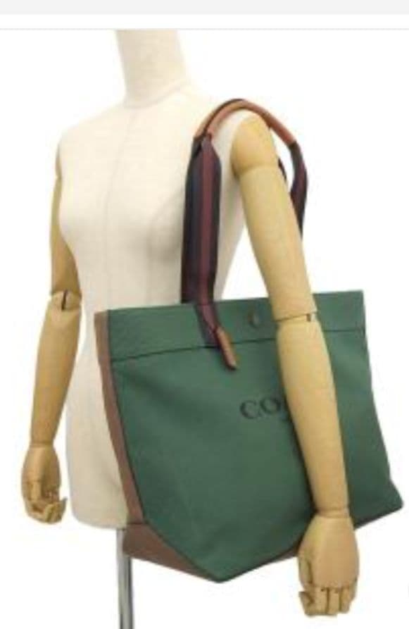 【新品未使用】コーチ バッグ メンズ トートバッグ グリーン