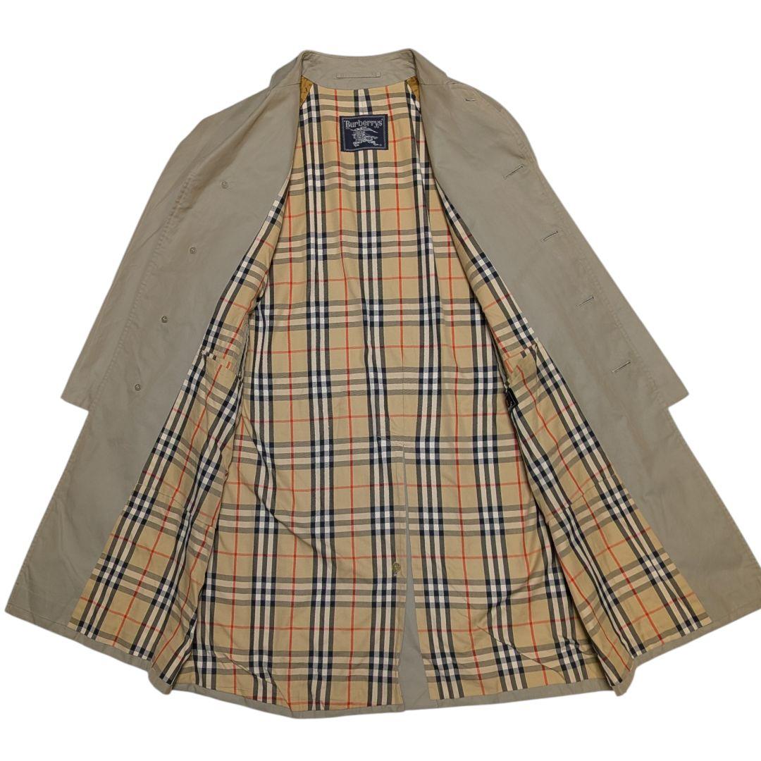 バーバリー ヴィンテージ プローサム騎士 ロングコート ノバチェック 4L