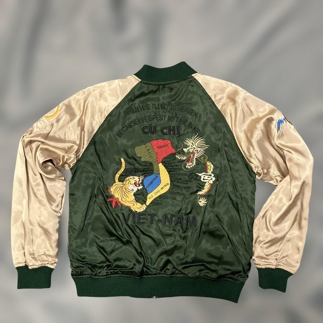 ヒューストン スカジャン リバーシブル　MA-1 サイズL