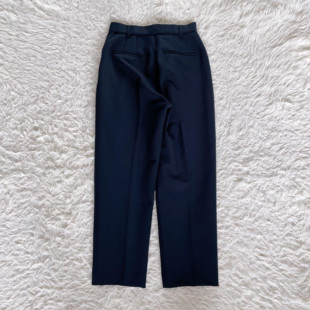 美品✨【ナチュラルビューティーベーシック】ノーカラージャケット パンツ ネイビー