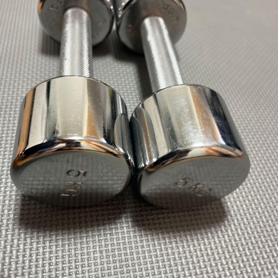 IVANKO 5kg ダンベル 2個セットシルバー