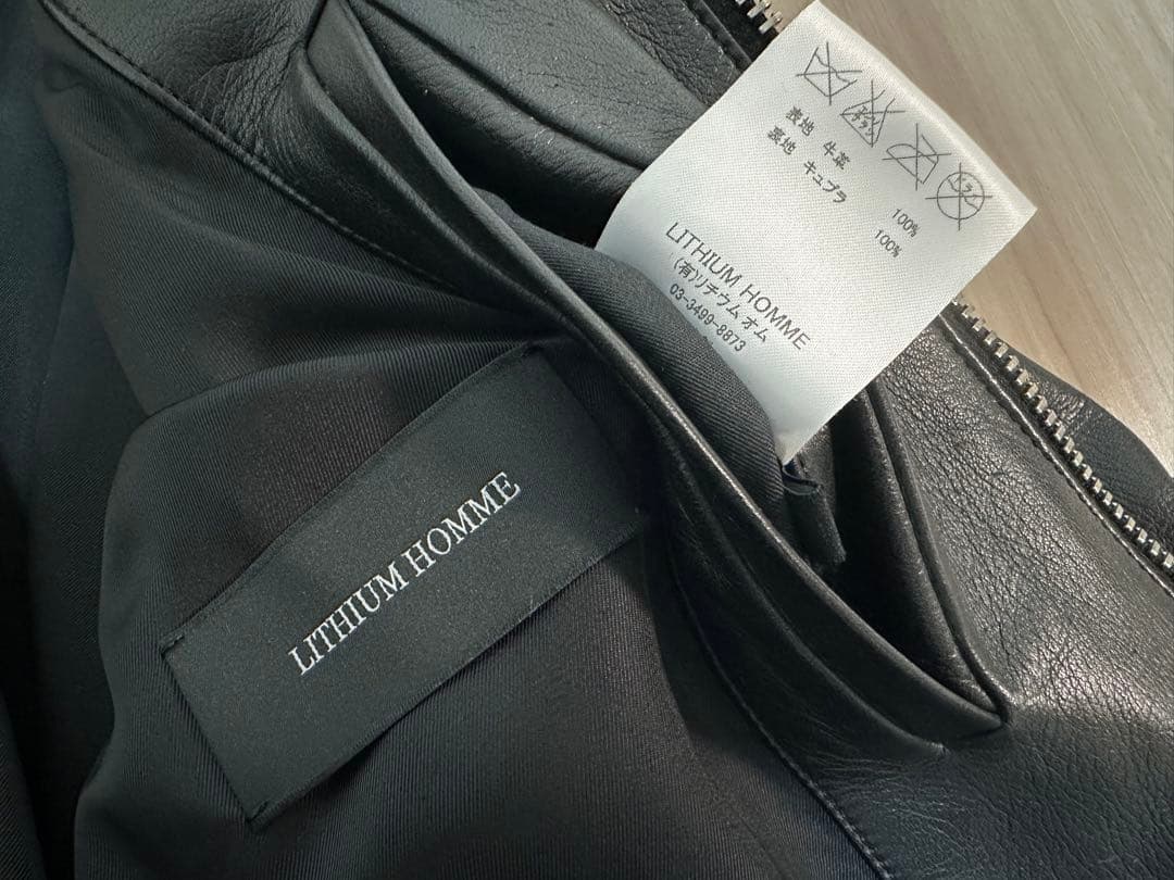 【LITHIUM HOMME】 シングルライダースジャケット46