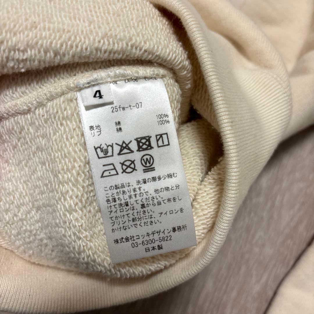 新品未使用 KHOKI スウェット オートミール サイズ4 25AW