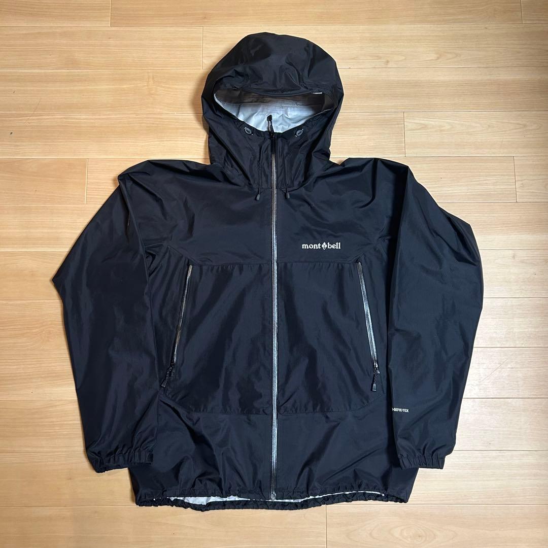 【美品】mont-bell ブラック レインダンサージャケット シェルジャケット