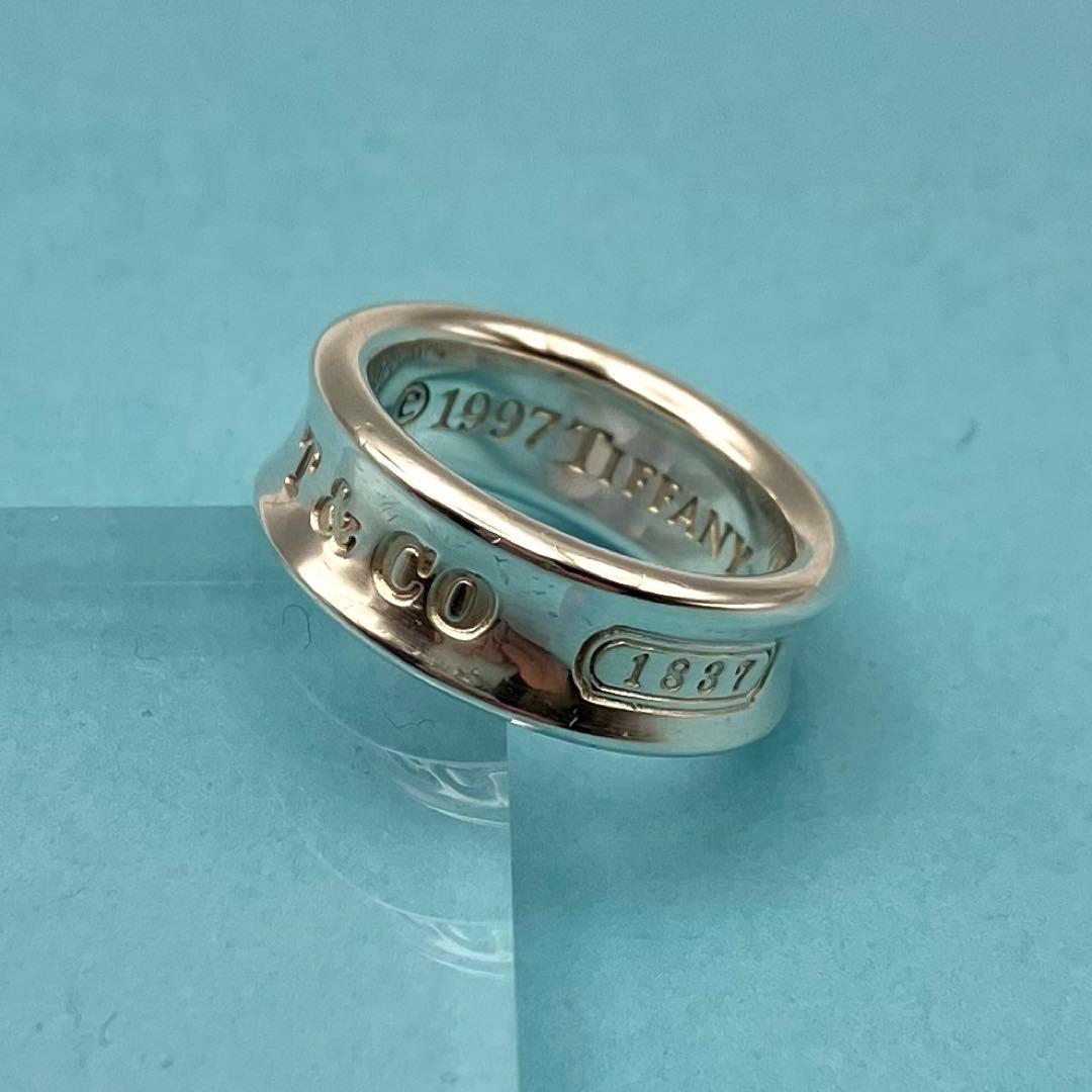 美品 TIFFANY＆Co ナローリング 1837 約8号 SV925 洗浄済