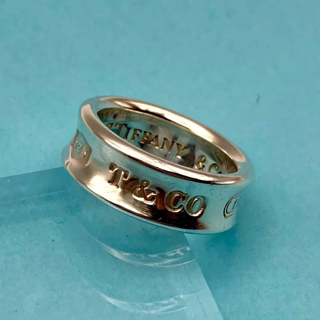 美品 TIFFANY＆Co ナローリング 1837 約8号 SV925 洗浄済
