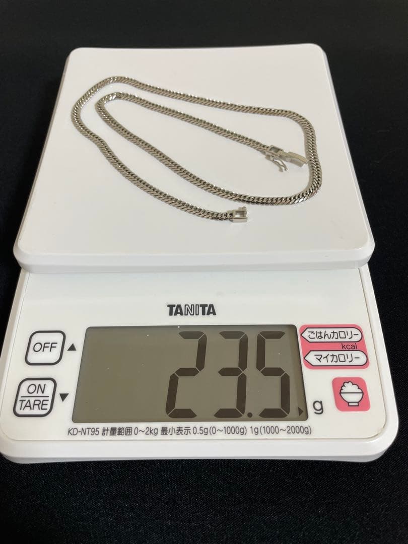 TSUTSUMI pt850 6面ダブル喜平45㎝23.4g プラチナ喜平