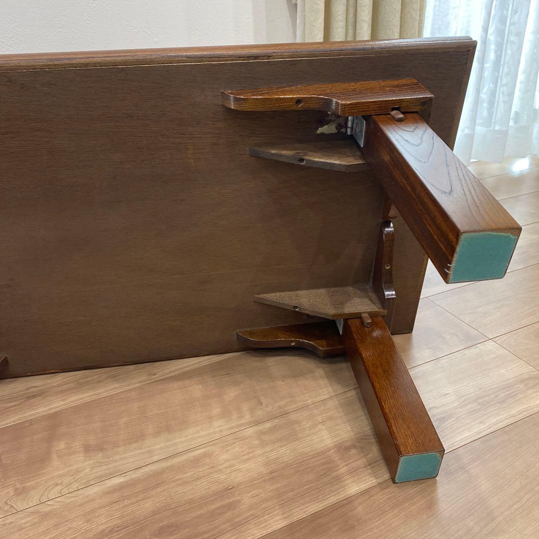 欅 ケヤキ テーブル 座卓　和風　和室　レトロ　アンティーク