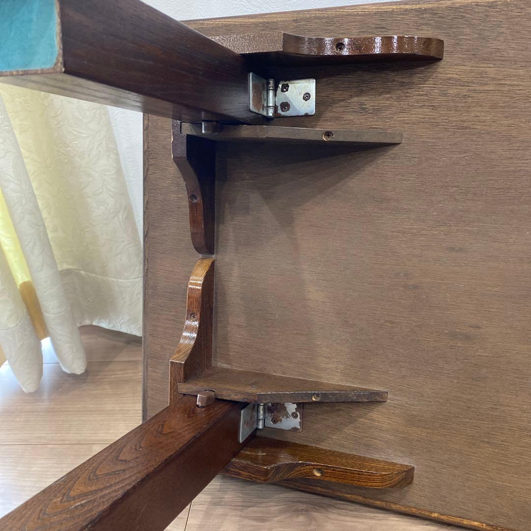 欅 ケヤキ テーブル 座卓　和風　和室　レトロ　アンティーク