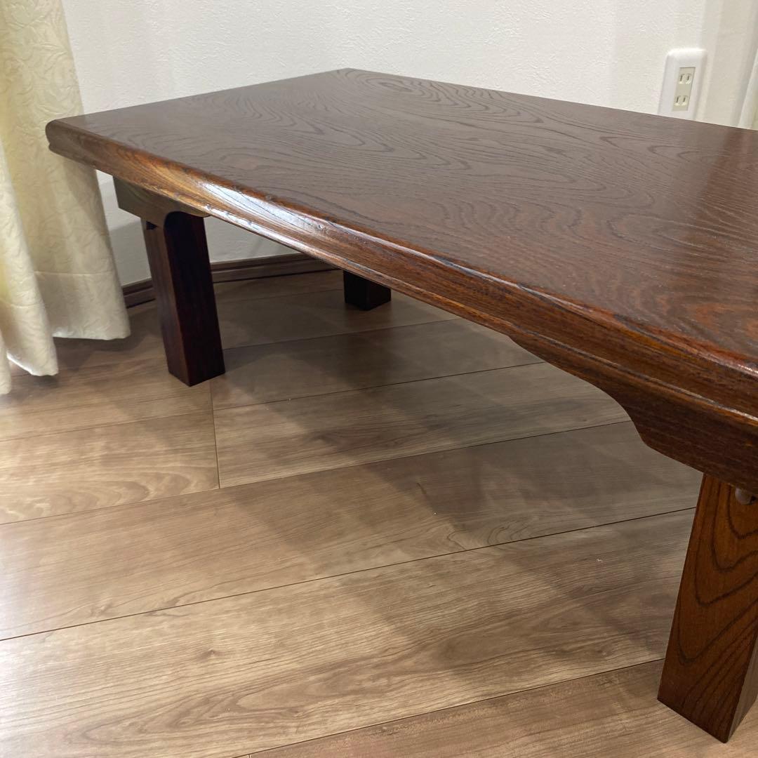 欅 ケヤキ テーブル 座卓　和風　和室　レトロ　アンティーク