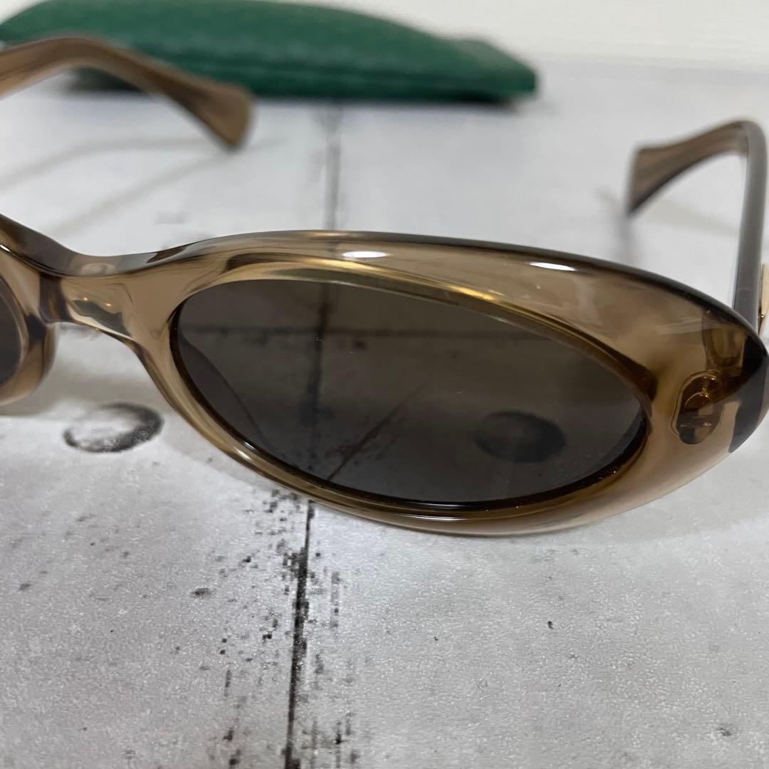 グッチ　Gロゴ　ヴィンテージ　サングラス　オーバル フルリム　クリアブラウン