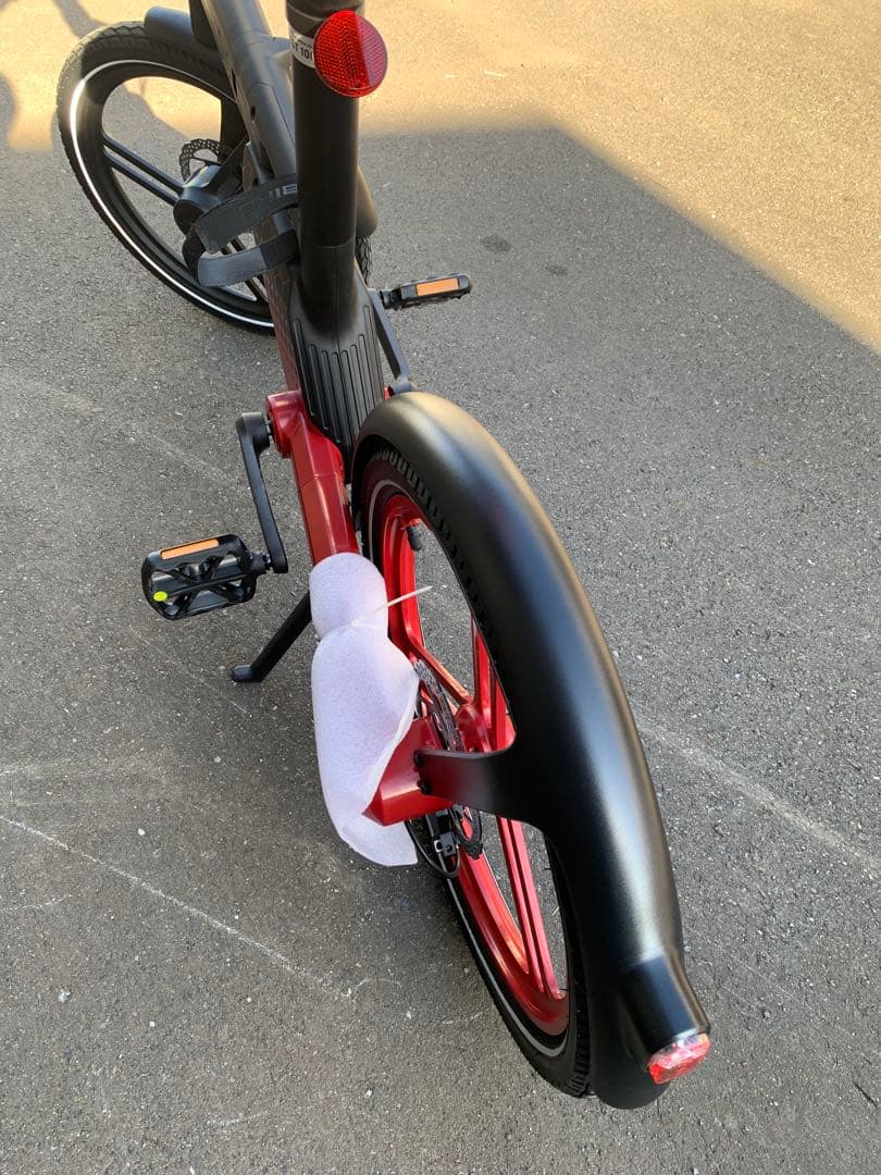 HONBIKE PLUS 赤黒(バッテリー*2、カゴ*1）新品