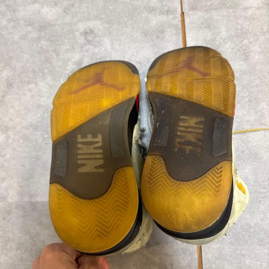 靴 NIKE air jordan5 OFF-WHITE Sail size27cm